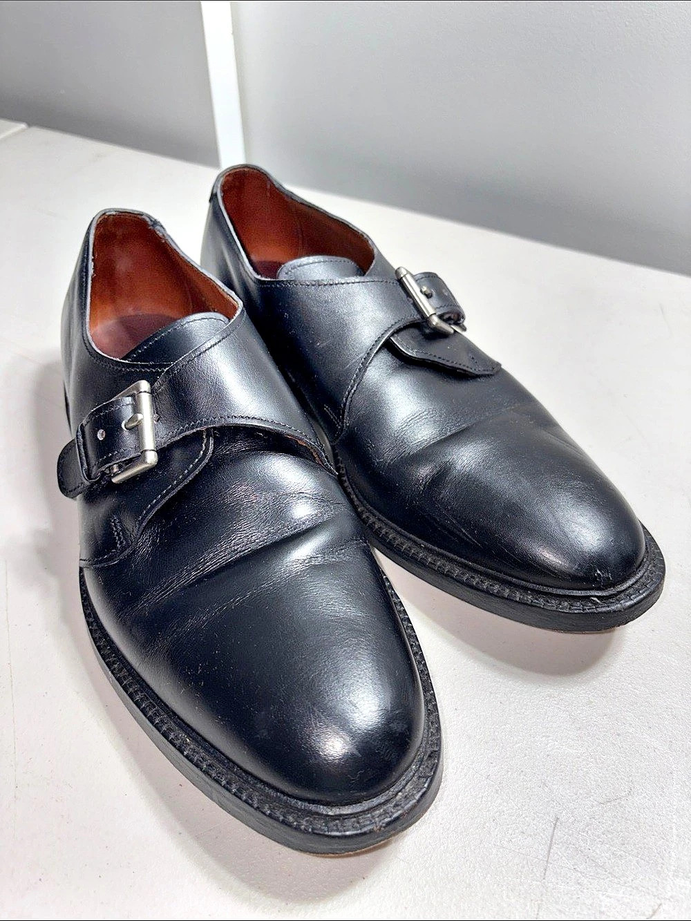 Allen Edmonds Black Monk Strap Loafers